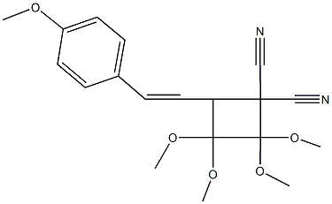 489433-87-6 2,2,3,3-tetramethoxy-4-[2-(4-methoxyphenyl)vinyl]-1,1-cyclobutanedicarbonitrile