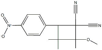 4-{4-nitrophenyl}-2-methoxy-2,3,3-trimethyl-1,1-cyclobutanedicarbonitrile,489433-96-7,结构式