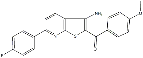 [3-amino-6-(4-fluorophenyl)thieno[2,3-b]pyridin-2-yl](4-methoxyphenyl)methanone Structure