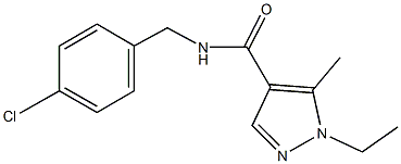 N-(4-chlorobenzyl)-1-ethyl-5-methyl-1H-pyrazole-4-carboxamide,489449-90-3,结构式