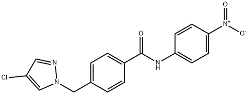 489450-32-0 4-[(4-chloro-1H-pyrazol-1-yl)methyl]-N-{4-nitrophenyl}benzamide