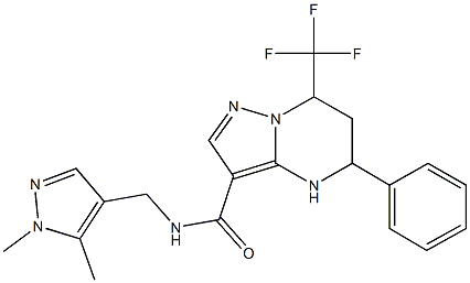 N-[(1,5-dimethyl-1H-pyrazol-4-yl)methyl]-5-phenyl-7-(trifluoromethyl)-4,5,6,7-tetrahydropyrazolo[1,5-a]pyrimidine-3-carboxamide Structure