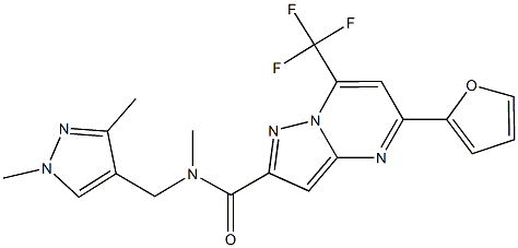 N-[(1,3-dimethyl-1H-pyrazol-4-yl)methyl]-5-(2-furyl)-N-methyl-7-(trifluoromethyl)pyrazolo[1,5-a]pyrimidine-2-carboxamide|