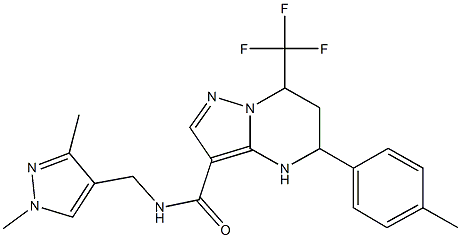 N-[(1,3-dimethyl-1H-pyrazol-4-yl)methyl]-5-(4-methylphenyl)-7-(trifluoromethyl)-4,5,6,7-tetrahydropyrazolo[1,5-a]pyrimidine-3-carboxamide Structure