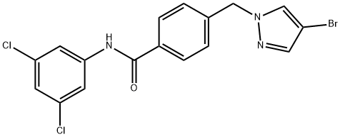 489451-26-5 4-[(4-bromo-1H-pyrazol-1-yl)methyl]-N-(3,5-dichlorophenyl)benzamide