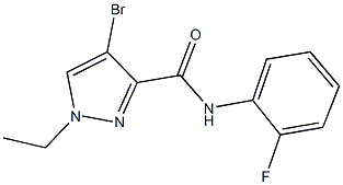 4-bromo-1-ethyl-N-(2-fluorophenyl)-1H-pyrazole-3-carboxamide,489451-48-1,结构式