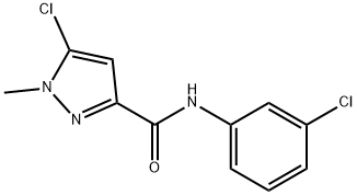 5-chloro-N-(3-chlorophenyl)-1-methyl-1H-pyrazole-3-carboxamide,489451-56-1,结构式