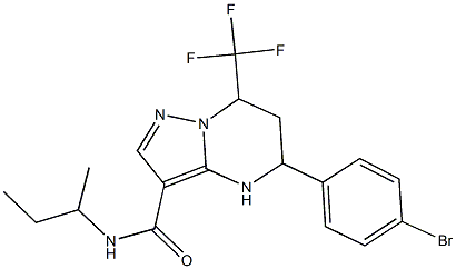 5-(4-bromophenyl)-N-(sec-butyl)-7-(trifluoromethyl)-4,5,6,7-tetrahydropyrazolo[1,5-a]pyrimidine-3-carboxamide Structure