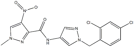 N-[1-(2,4-dichlorobenzyl)-1H-pyrazol-4-yl]-4-nitro-1-methyl-1H-pyrazole-3-carboxamide Structure