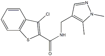 489452-01-9 3-chloro-N-[(1,5-dimethyl-1H-pyrazol-4-yl)methyl]-1-benzothiophene-2-carboxamide