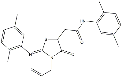 489454-37-7 2-{3-allyl-2-[(2,5-dimethylphenyl)imino]-4-oxo-1,3-thiazolidin-5-yl}-N-(2,5-dimethylphenyl)acetamide