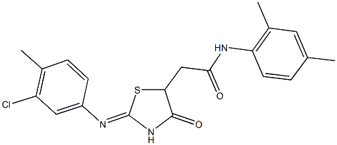 489454-44-6 2-{2-[(3-chloro-4-methylphenyl)imino]-4-oxo-1,3-thiazolidin-5-yl}-N-(2,4-dimethylphenyl)acetamide