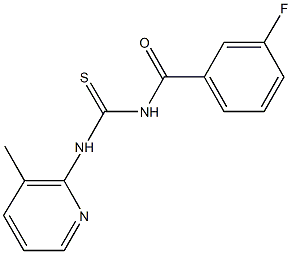 N-(3-fluorobenzoyl)-N'-(3-methyl-2-pyridinyl)thiourea Struktur
