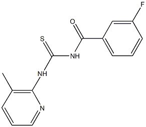 N-(3-fluorobenzoyl)-N'-(3-methyl-2-pyridinyl)thiourea 结构式