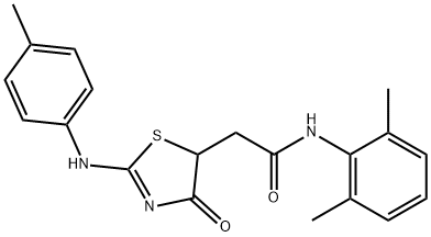489454-72-0 N-(2,6-dimethylphenyl)-2-{2-[(4-methylphenyl)imino]-4-oxo-1,3-thiazolidin-5-yl}acetamide