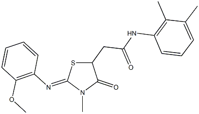 N-(2,3-dimethylphenyl)-2-{2-[(2-methoxyphenyl)imino]-3-methyl-4-oxo-1,3-thiazolidin-5-yl}acetamide Structure