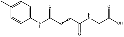 {[4-oxo-4-(4-toluidino)-2-butenoyl]amino}acetic acid 化学構造式