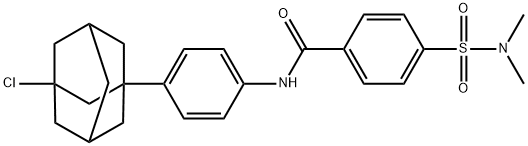 N-[4-(3-chloro-1-adamantyl)phenyl]-4-[(dimethylamino)sulfonyl]benzamide,489455-40-5,结构式