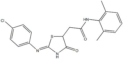 489455-55-2 2-{2-[(4-chlorophenyl)imino]-4-oxo-1,3-thiazolidin-5-yl}-N-(2,6-dimethylphenyl)acetamide