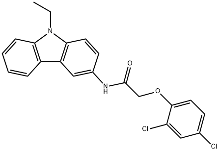 2-(2,4-dichlorophenoxy)-N-(9-ethyl-9H-carbazol-3-yl)acetamide Struktur