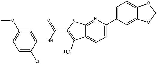 3-amino-6-(1,3-benzodioxol-5-yl)-N-(2-chloro-5-methoxyphenyl)thieno[2,3-b]pyridine-2-carboxamide|