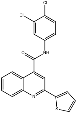 N-(3,4-dichlorophenyl)-2-(2-thienyl)-4-quinolinecarboxamide 化学構造式