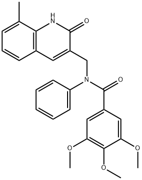 N-[(2-hydroxy-8-methylquinolin-3-yl)methyl]-3,4,5-trimethoxy-N-phenylbenzamide|