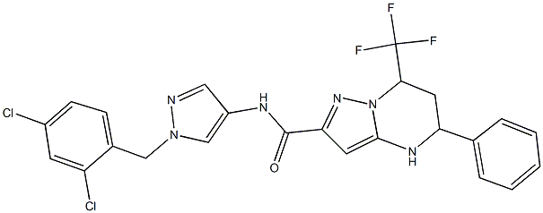 490013-15-5 N-[1-(2,4-dichlorobenzyl)-1H-pyrazol-4-yl]-5-phenyl-7-(trifluoromethyl)-4,5,6,7-tetrahydropyrazolo[1,5-a]pyrimidine-2-carboxamide