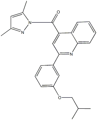 3-{4-[(3,5-dimethyl-1H-pyrazol-1-yl)carbonyl]-2-quinolinyl}phenyl isobutyl ether|