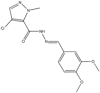 4-chloro-N'-(3,4-dimethoxybenzylidene)-1-methyl-1H-pyrazole-5-carbohydrazide|