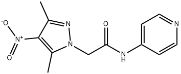 2-{4-nitro-3,5-dimethyl-1H-pyrazol-1-yl}-N-(4-pyridinyl)acetamide Structure