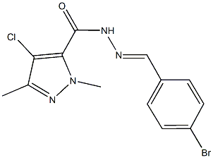 N'-(4-bromobenzylidene)-4-chloro-1,3-dimethyl-1H-pyrazole-5-carbohydrazide 结构式