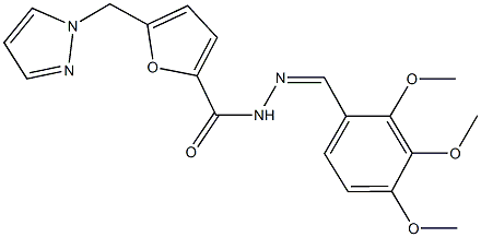 5-(1H-pyrazol-1-ylmethyl)-N'-(2,3,4-trimethoxybenzylidene)-2-furohydrazide,490013-78-0,结构式