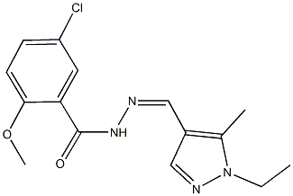 490013-88-2 5-chloro-N'-[(1-ethyl-5-methyl-1H-pyrazol-4-yl)methylene]-2-methoxybenzohydrazide