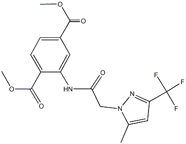 490013-94-0 dimethyl 2-({[5-methyl-3-(trifluoromethyl)-1H-pyrazol-1-yl]acetyl}amino)terephthalate