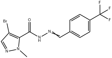 4-bromo-1-methyl-N'-[4-(trifluoromethyl)benzylidene]-1H-pyrazole-5-carbohydrazide Structure