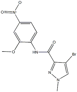 4-bromo-N-{4-nitro-2-methoxyphenyl}-1-methyl-1H-pyrazole-3-carboxamide Structure