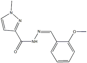 N'-(2-methoxybenzylidene)-1-methyl-1H-pyrazole-3-carbohydrazide,490014-36-3,结构式