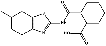 2-{[(6-methyl-4,5,6,7-tetrahydro-1,3-benzothiazol-2-yl)amino]carbonyl}cyclohexanecarboxylic acid,490014-44-3,结构式