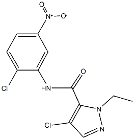 4-chloro-N-{2-chloro-5-nitrophenyl}-1-ethyl-1H-pyrazole-5-carboxamide,490014-46-5,结构式