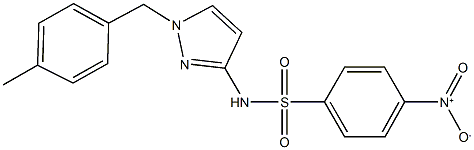 4-nitro-N-[1-(4-methylbenzyl)-1H-pyrazol-3-yl]benzenesulfonamide Structure