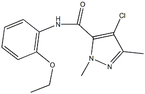 4-chloro-N-(2-ethoxyphenyl)-1,3-dimethyl-1H-pyrazole-5-carboxamide Structure