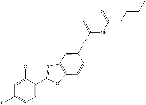 N-[2-(2,4-dichlorophenyl)-1,3-benzoxazol-5-yl]-N'-pentanoylthiourea|