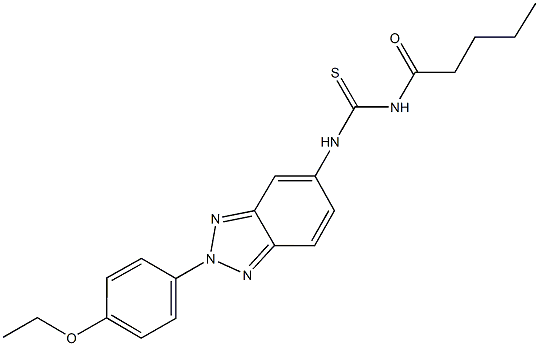 N-[2-(4-ethoxyphenyl)-2H-1,2,3-benzotriazol-5-yl]-N'-pentanoylthiourea,490015-62-8,结构式