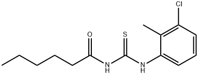 N-(3-chloro-2-methylphenyl)-N'-hexanoylthiourea Struktur