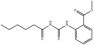 methyl 2-{[(hexanoylamino)carbothioyl]amino}benzoate Structure