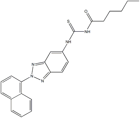 N-hexanoyl-N'-[2-(1-naphthyl)-2H-1,2,3-benzotriazol-5-yl]thiourea 化学構造式