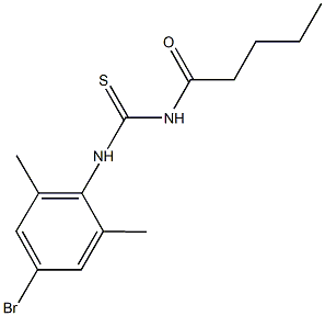 N-(4-bromo-2,6-dimethylphenyl)-N'-pentanoylthiourea 结构式