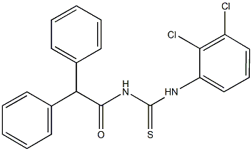 N-(2,3-dichlorophenyl)-N'-(diphenylacetyl)thiourea Struktur