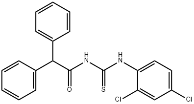 N-(2,4-dichlorophenyl)-N'-(diphenylacetyl)thiourea Struktur
